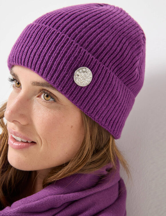 Bonnet bouton bijou (violine) Bonnet bouton bijou (violine)